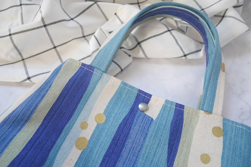 Droplet Bag - Streamline (Blue) - Handbags & Totes - Cotton & Hemp Blue