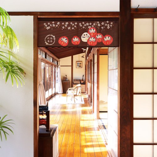 Moonstar House 星月屋 【預訂】日本製 櫻花達磨短門簾