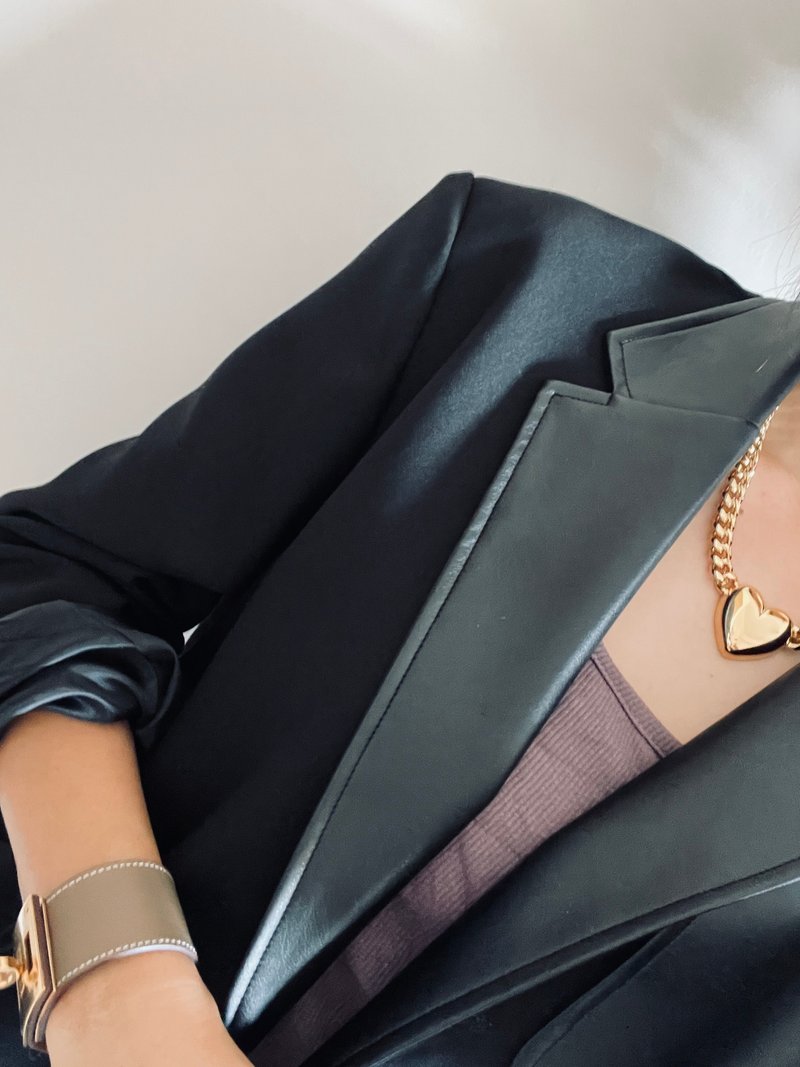 老又好古董珠寶 Vintage Avon 金色帥氣愛心項鍊 N11 - 項鍊 - 其他金屬 金色