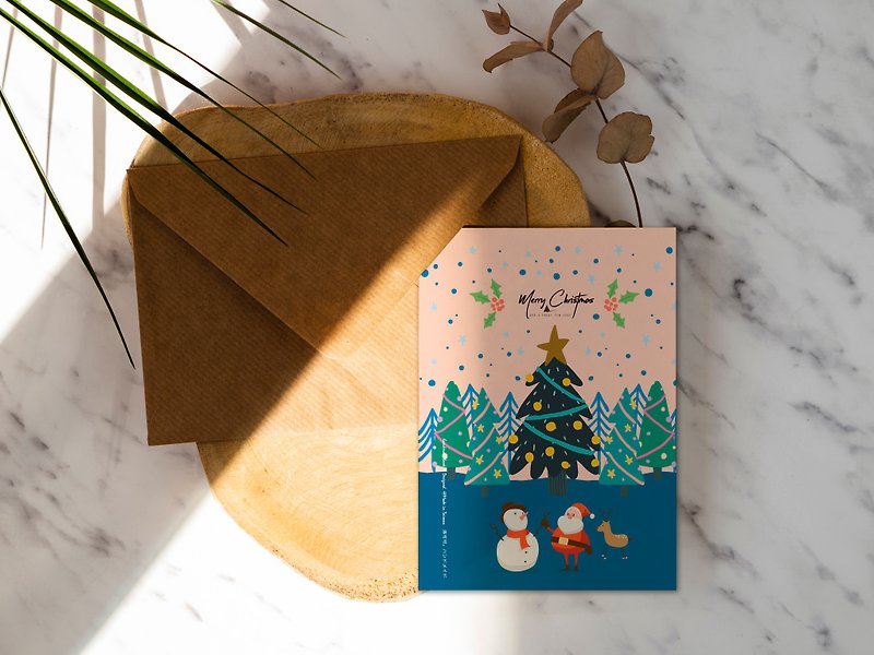Christmas Card Warm and Glow [CM18016] Rococo Strawberry WELKIN Handmade Postcard - การ์ด/โปสการ์ด - กระดาษ 