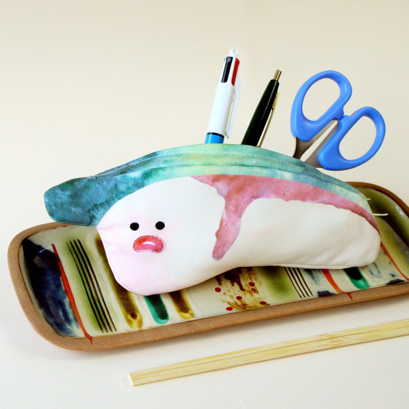 Tsupparu yellowtail pen case - Pencil Cases - Polyester White