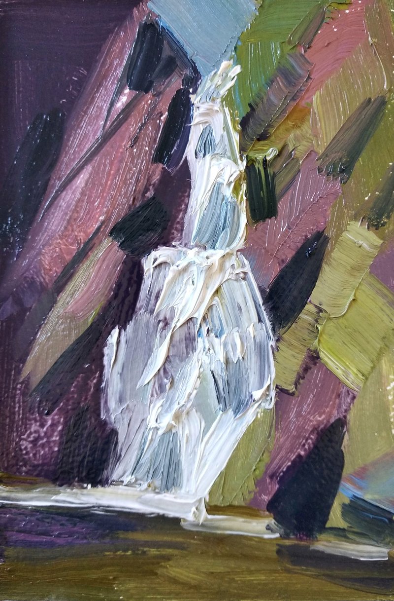 Original oil painting waterfall landscape. Forest wall art. Mountain impasto art - Posters - Other Materials Multicolor