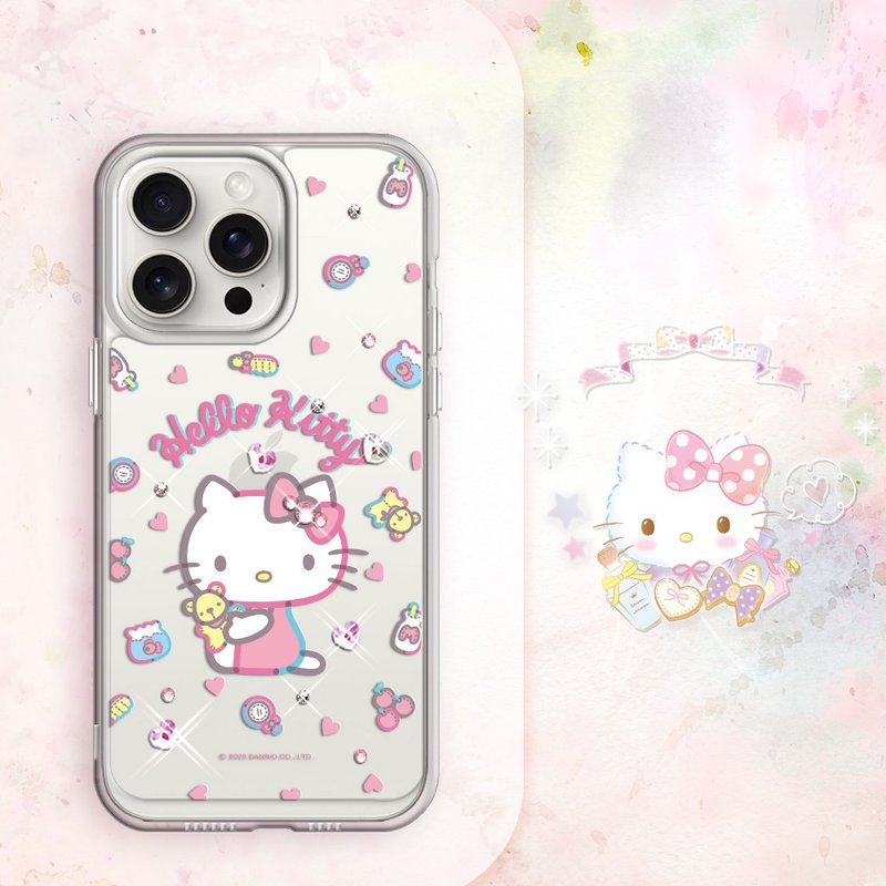 Sanrio 16/15/14/13/12 series shockproof dual-material crystal color diamond mobile phone case-Love Katie - Phone Cases - Other Materials Multicolor