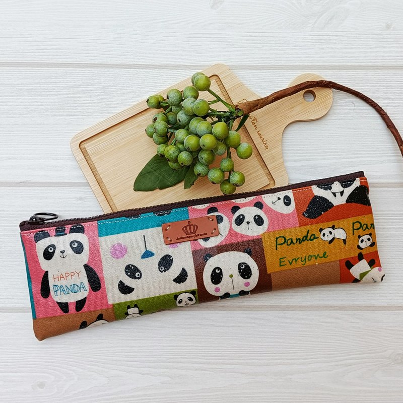 【Waterproof cutlery bag】Little raccoon / chopstick bag eco-friendly cutlery bag - ช้อนส้อม - วัสดุกันนำ้ สีนำ้ตาล