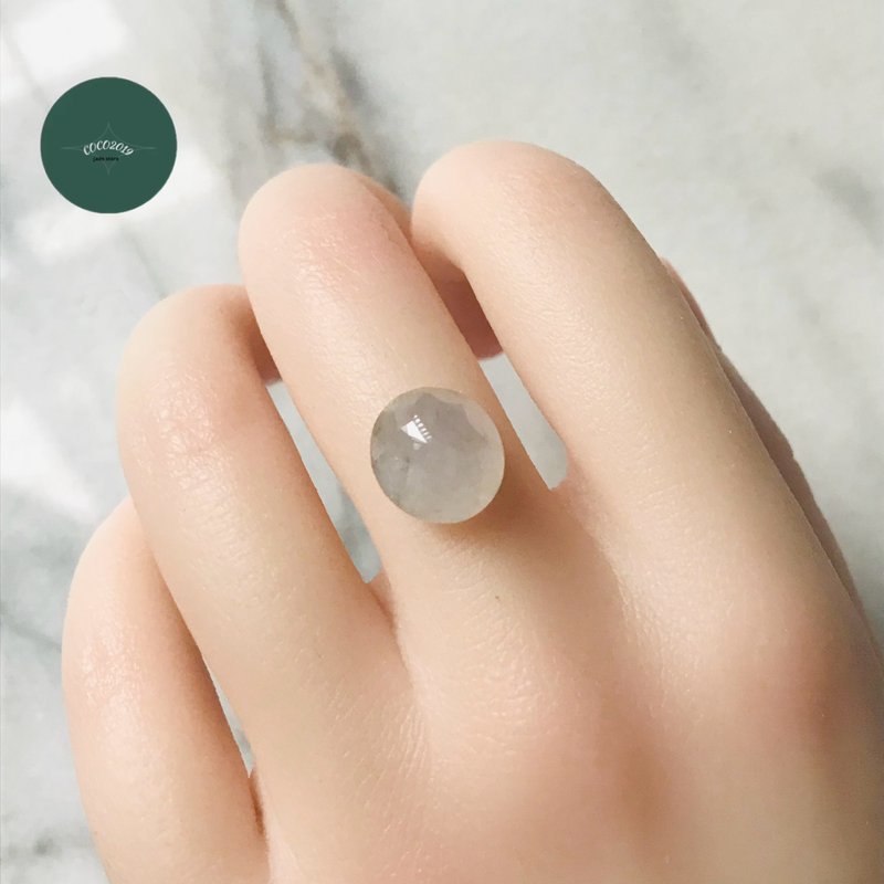 翡翠　ヒスイ　ミャンマー産　氷翡翠　ルース　大粒 - その他 - 翡翠 ホワイト