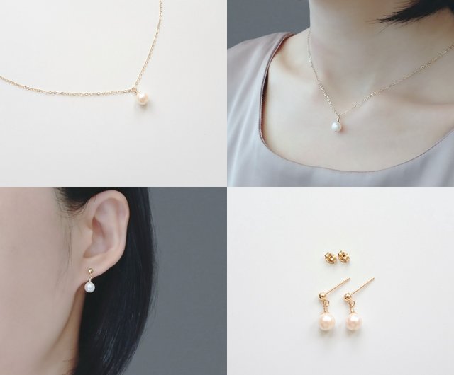 クラシック海水パール スムース ラウンド 6 mm 14K GF ハンドメイド