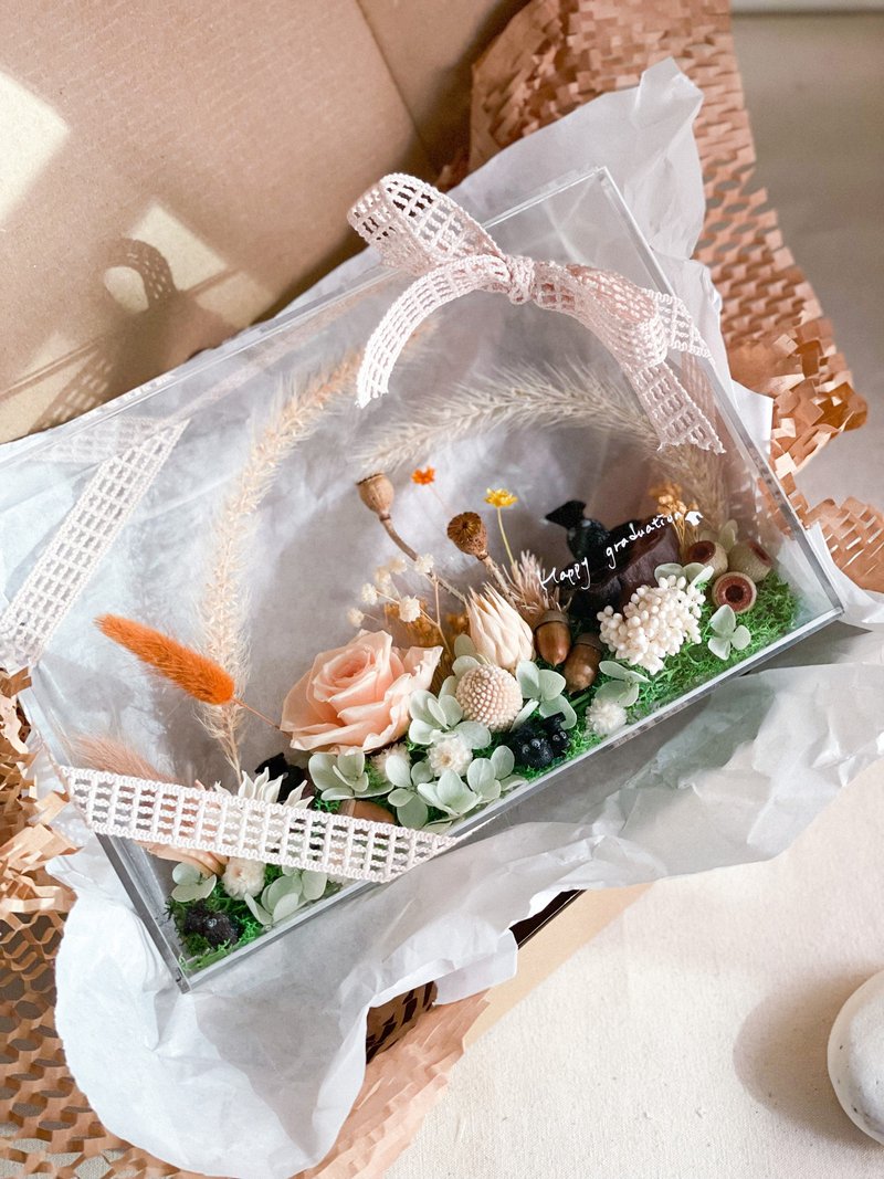 小煤炭の花森畢業時空 x 不凋乾燥花透明花框 - 相框/畫框 - 植物．花 