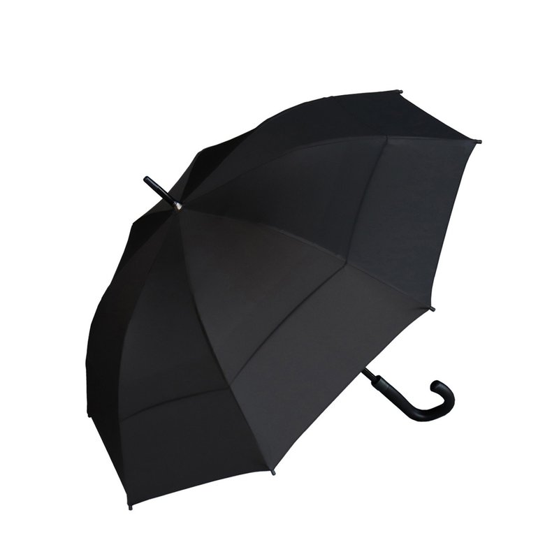 嘉雲製傘 JIAYUN - 23吋抗風直骨傘 UPF50+ - 雨傘/雨衣 - 其他材質 黑色