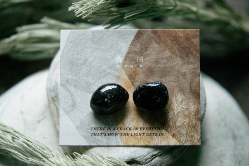 CRACK | MINERAL EARRINGS | EARRINGS - Earrings & Clip-ons - Jade Black
