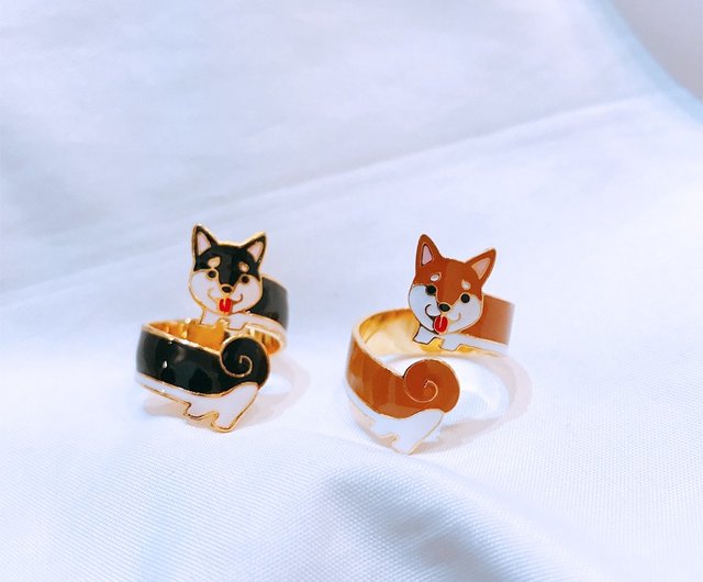 柴犬Shiba 繞指戒指狗狗寵物飾品紙盒包裝生日禮物- 設計館Little OH