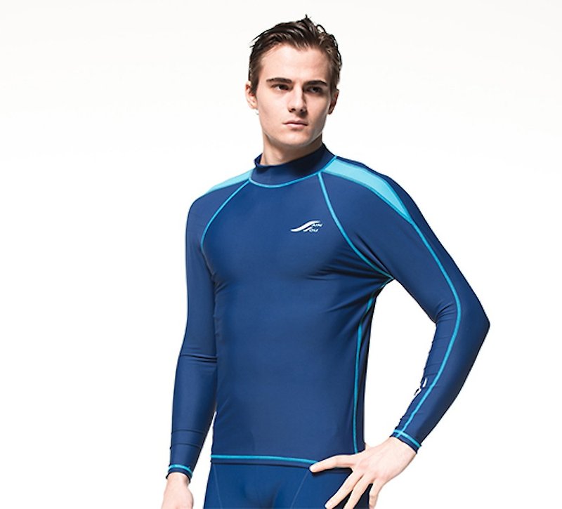 MIT anti-UV long sleeve jellyfish - Men's Sportswear Tops - Nylon Blue