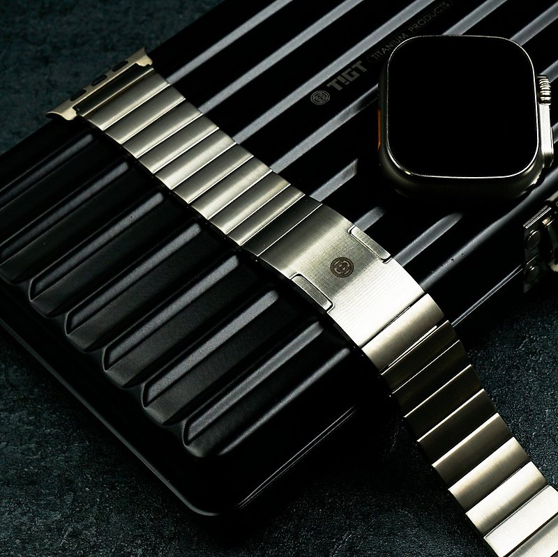 Apple Watch Ultra Multi-Purpose Titanium Strap - Titanium Strap + Buckle Link TIGT - Watchbands - Other Metals Silver