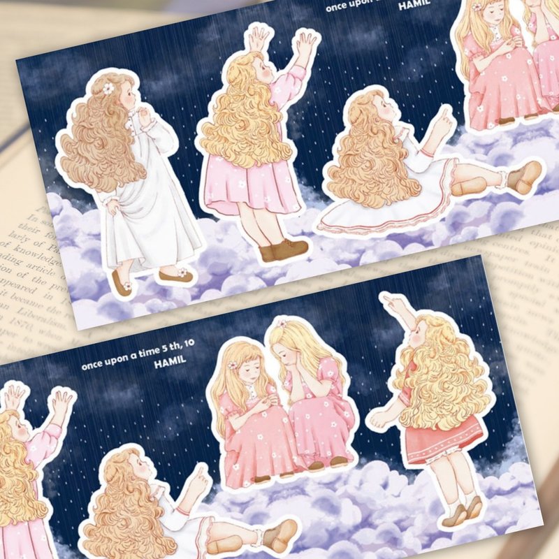 once upon a time 5 ver10 (hamil) Vintage Girl Lady Character Sticker - 貼紙 - 紙 多色