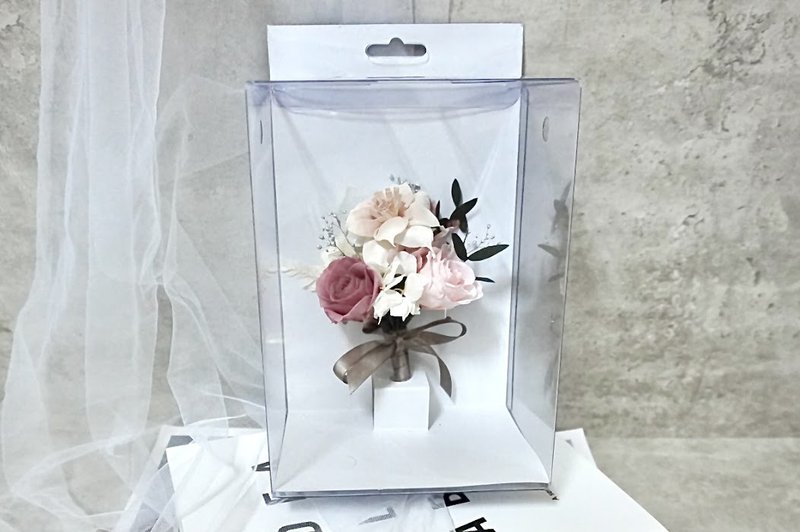 Groom/groomsman dry immortal corsage wedding, wedding, engagement flowers - ช่อดอกไม้แห้ง - พืช/ดอกไม้ สึชมพู