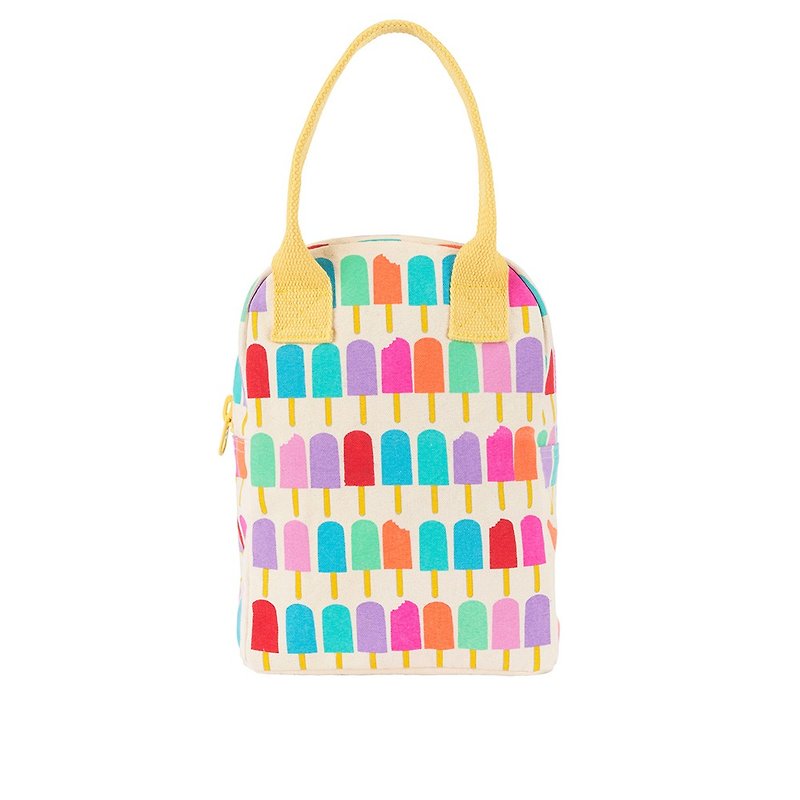 [Canada fluf organic cotton] zipper bag--(small popsicle) - Handbags & Totes - Cotton & Hemp Multicolor