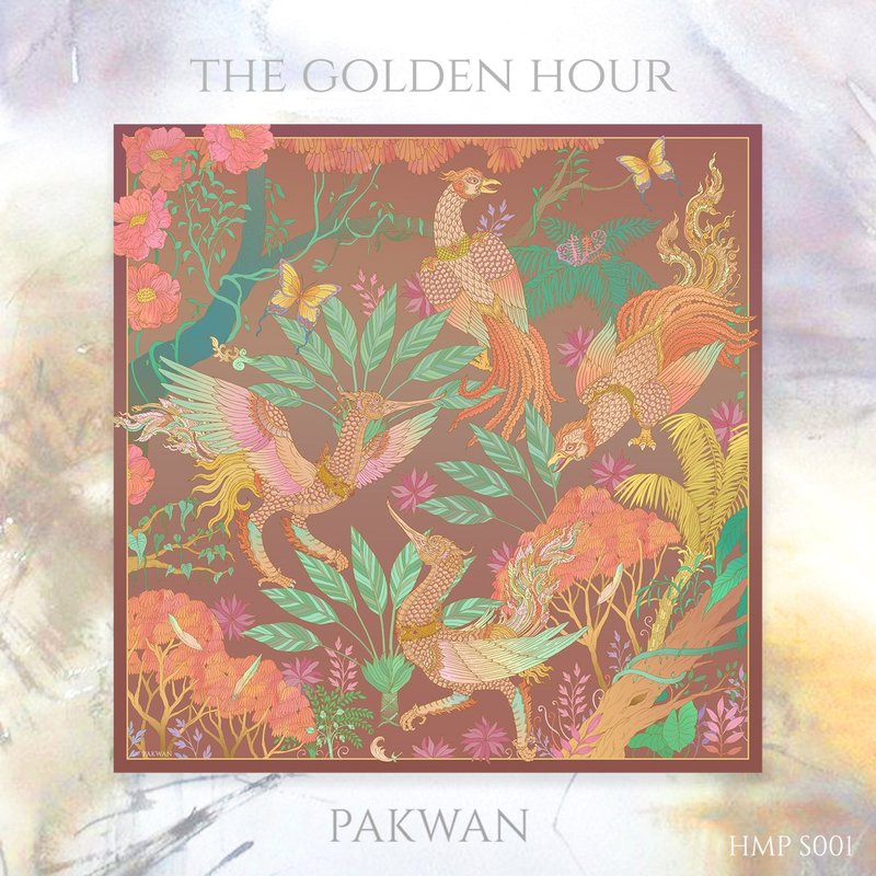 围巾 PAKWAN The Golden Hour scarf - 絲巾 - 聚酯纖維 咖啡色