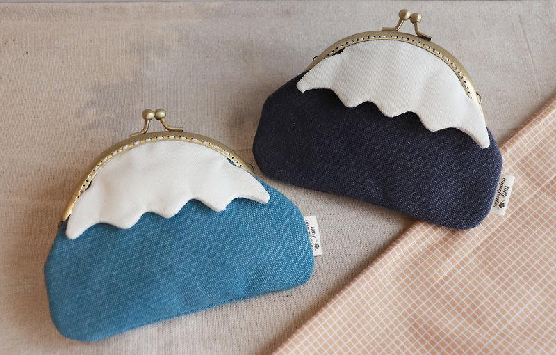 - Little Mount Fuji- Coin Purse Purse Small Bag Birthday Gift Gift Styling Bag Storage Bag - กระเป๋าใส่เหรียญ - ผ้าฝ้าย/ผ้าลินิน สีน้ำเงิน