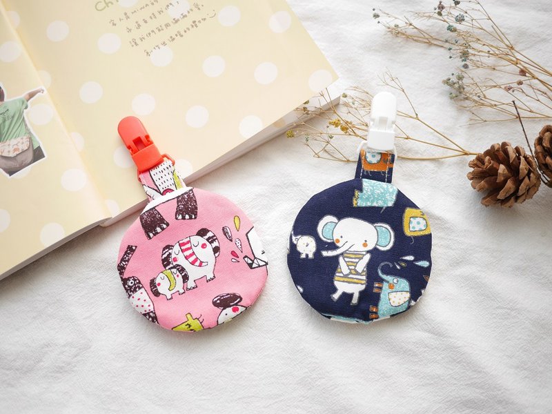 Round Peace Charm Bag Elephant Style - ซองรับขวัญ - ผ้าฝ้าย/ผ้าลินิน สึชมพู