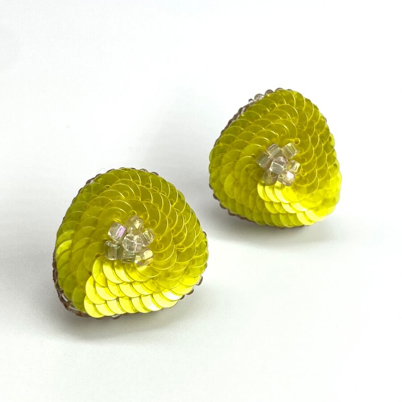 Earrings Kadomaru Yellow Surgical Stainless Steel - Earrings & Clip-ons - Other Materials Yellow