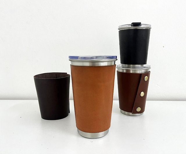 Leather Coffee Cup Holder, Coffee Cup Holder Sleeve