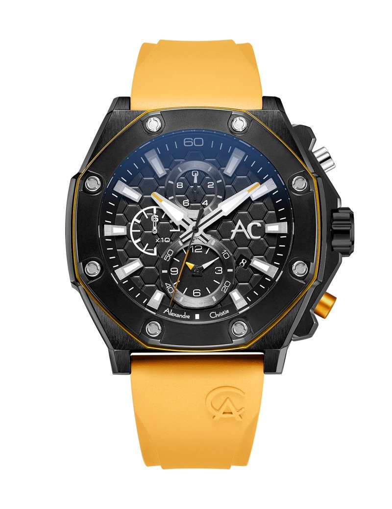 【AC手錶】9601MCRIPBAYL-亮麗黃 - 男裝錶/中性錶 - 不鏽鋼 