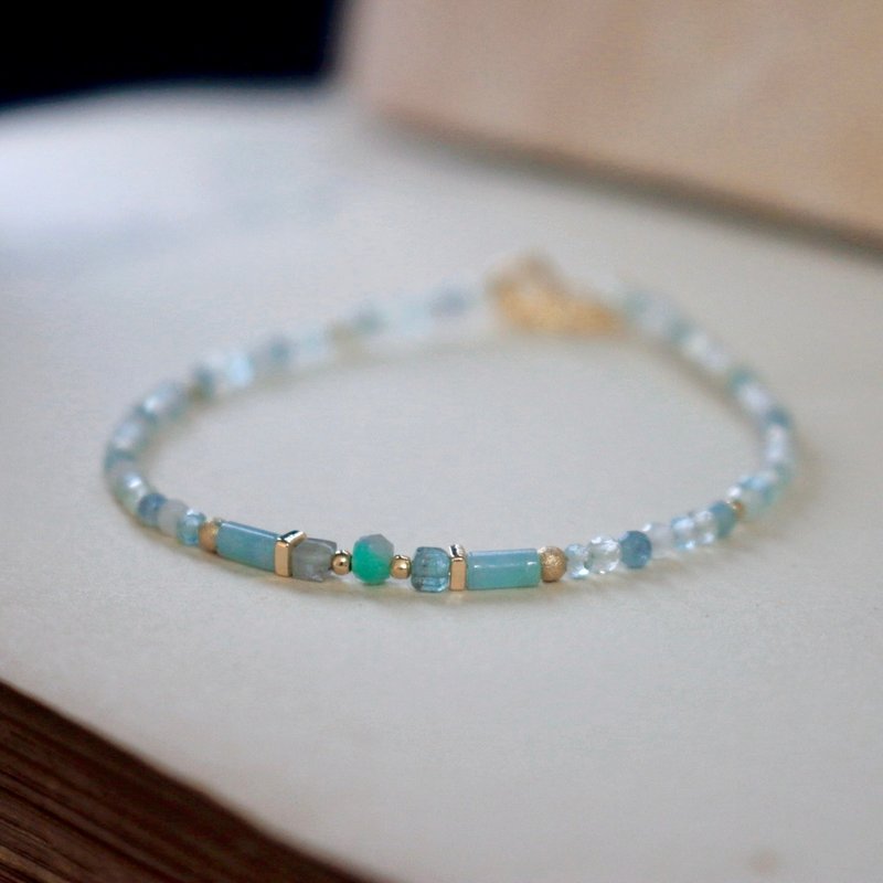 手鍊 祖母綠 岫玉 - 滿足 - - 手鍊/手環 - 寶石 綠色