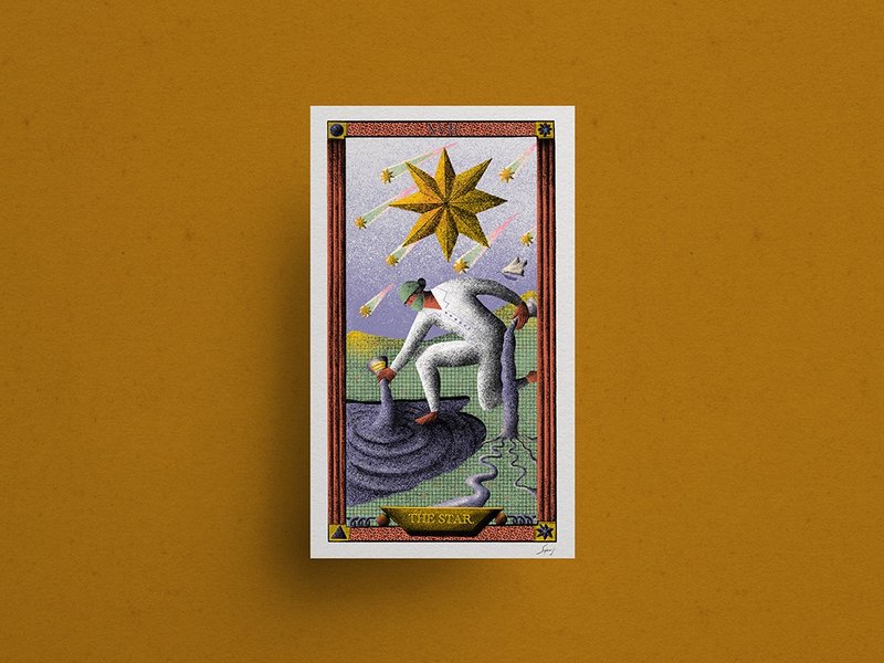 Sophia Ji Micro-jet Painting | Tarot Series | Star Brand - Posters - Paper Multicolor