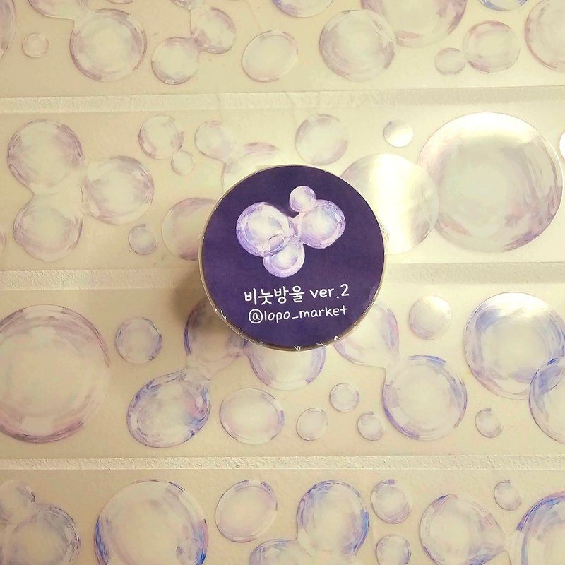 Bubble Ver.2 Transparent Matte Masking Tape 2m - 紙膠帶/和紙/PET - 其他材質 