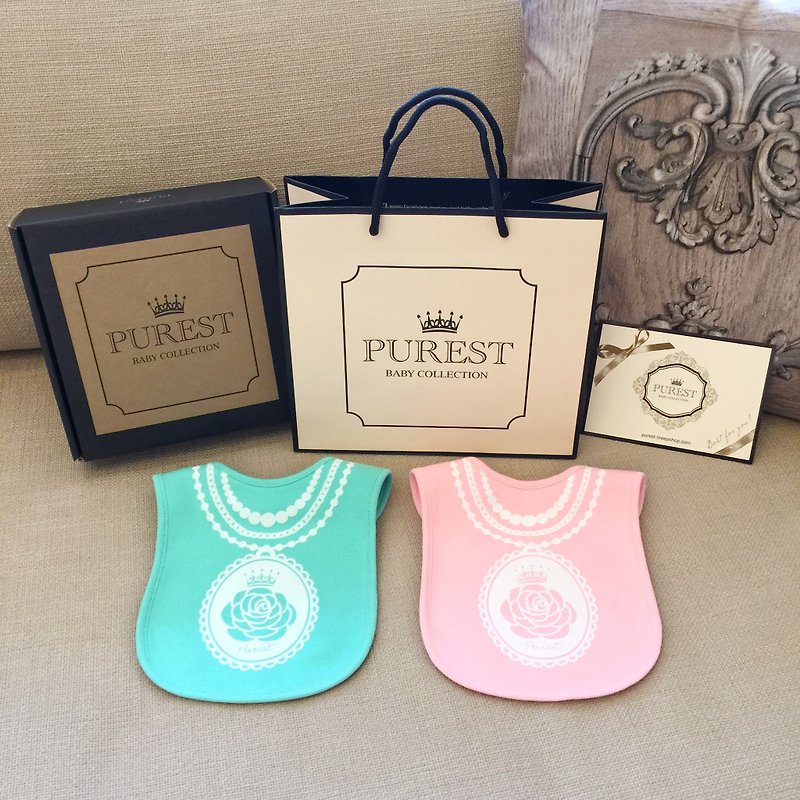 PUREST Versailles Rose Princess / Bib Gift Set / Baby Moon / Birthday / Gift Preferred - Baby Gift Sets - Cotton & Hemp 