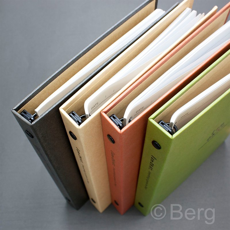 Berger stationery xIamOkay [hardcover narrow 18K26 hole clip] four colors - สมุดบันทึก/สมุดปฏิทิน - กระดาษ สีกากี