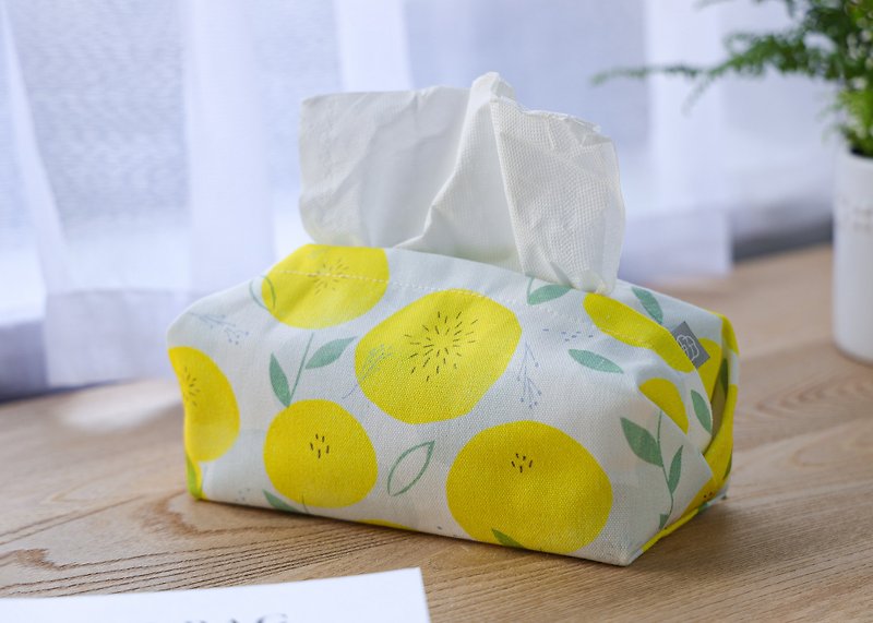 【太陽花-衛生紙套】桌上型 / 版型硬挺 - 紙巾盒 - 聚酯纖維 黃色