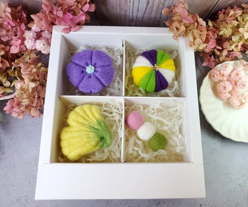 nabi蜜花園 和菓子羊毛氈禮盒 家居擺飾 辦公小物 送禮
