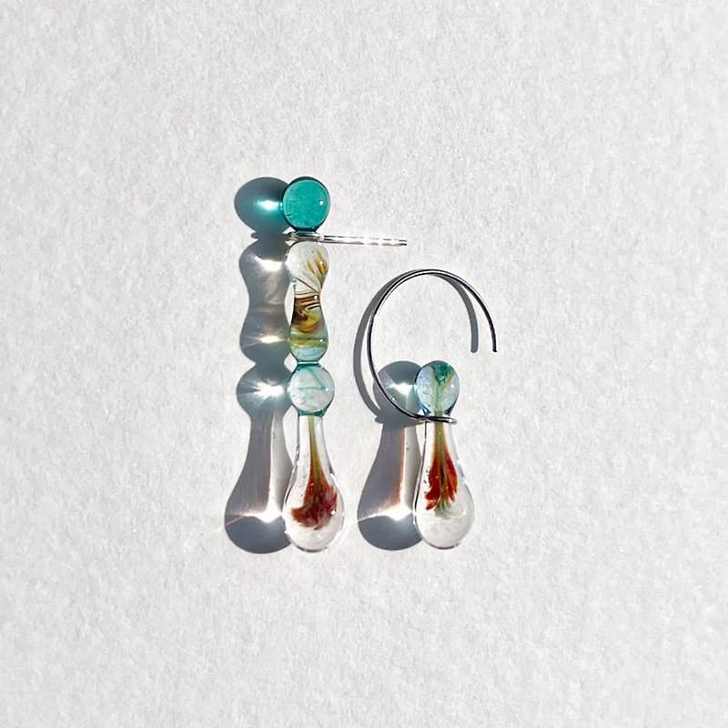Glass Earrings & Clip-ons Transparent - 03 pla kad / exotic collection / Earring craft jewelry