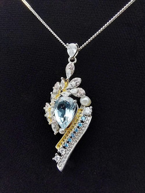 玉識形態 JadeStyle Jewelry 輕珠寶飾品 | 華麗璀璨系列墜飾 | 海藍寶