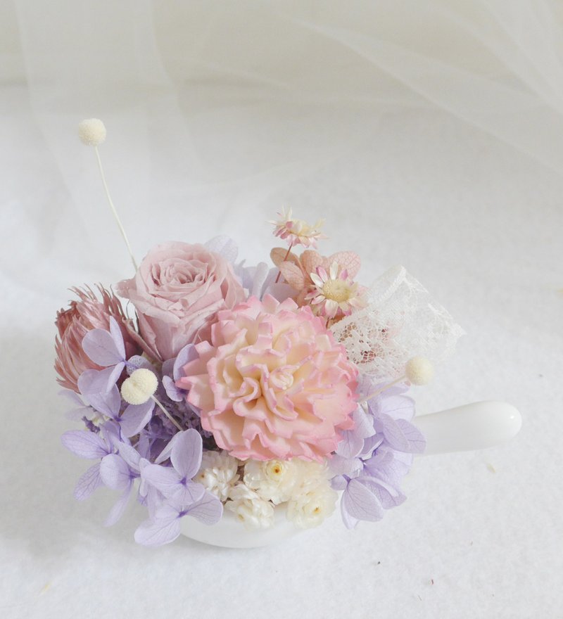 一起過生日莫蘭迪粉康乃馨 結婚捧花永生乾燥花情人節畢業花束七 - 乾燥花/永生花 - 植物．花 粉紅色