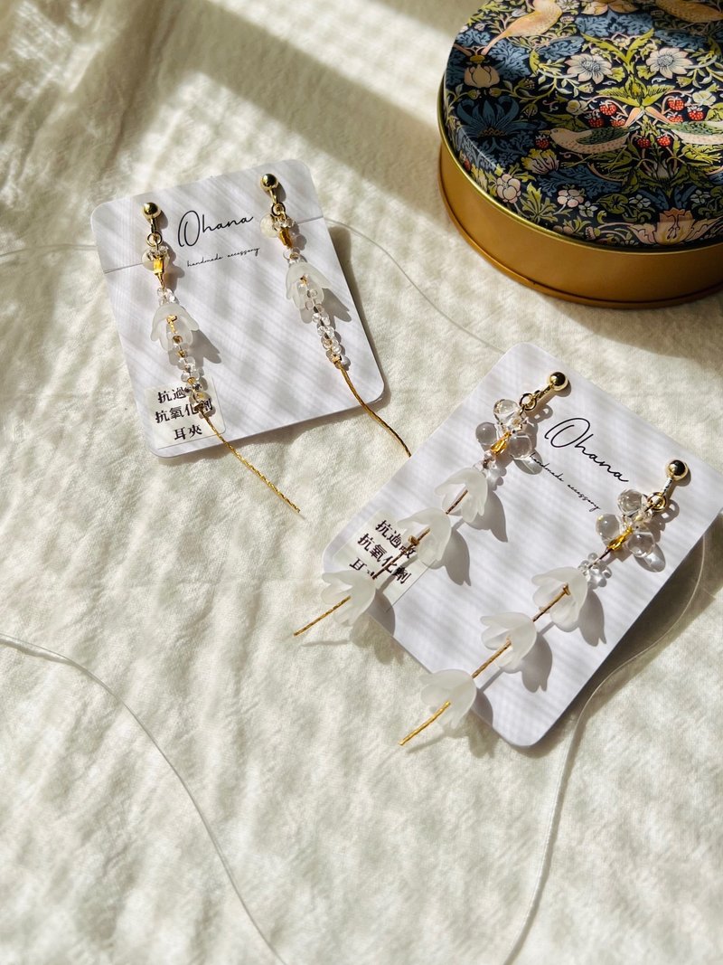 Ohana's low-key luxury drop earrings are cute. - Earrings & Clip-ons - Acrylic White