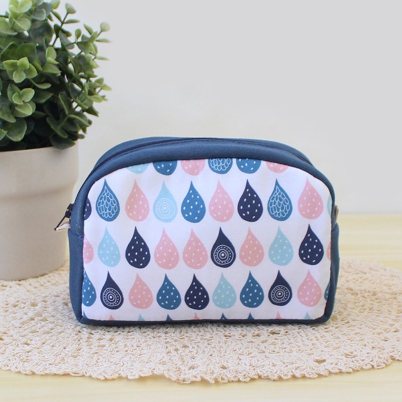 Water Drop Storage Bag / Cosmetic Bag Storage Bag - กระเป๋าเครื่องสำอาง - ผ้าฝ้าย/ผ้าลินิน หลากหลายสี