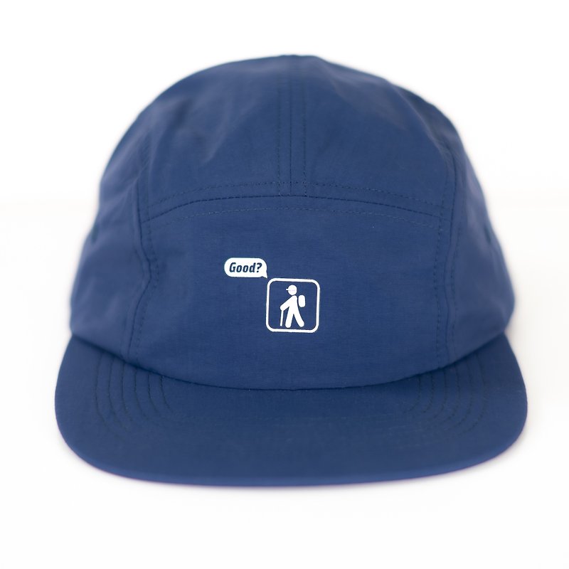 Mountaineering etiquette: how good is your greeting, hiking icon waterproof cap Good? - หมวก - วัสดุอื่นๆ สีน้ำเงิน