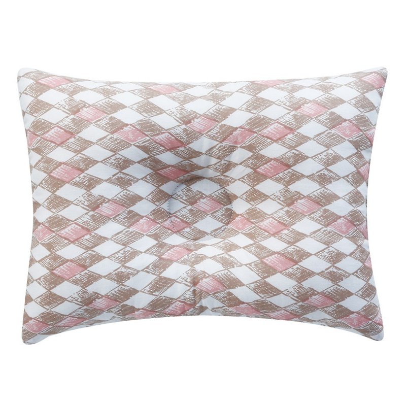AIR+ Baby Neck Support Pillow - Diamond Lattice - Bedding - Cotton & Hemp Pink