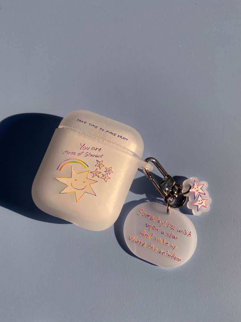AirPods case (1/2) you are made of stardust - AirPods/耳機保護套 - 矽膠 透明