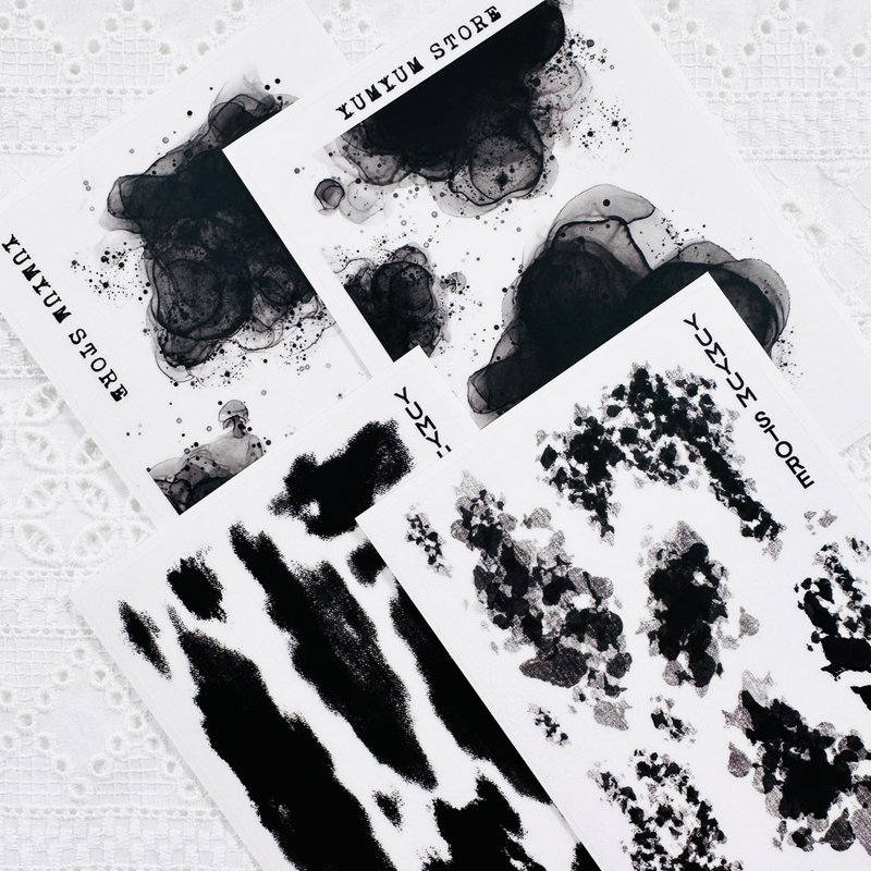 Black ink Pet Stickers - 貼紙 - 其他材質 