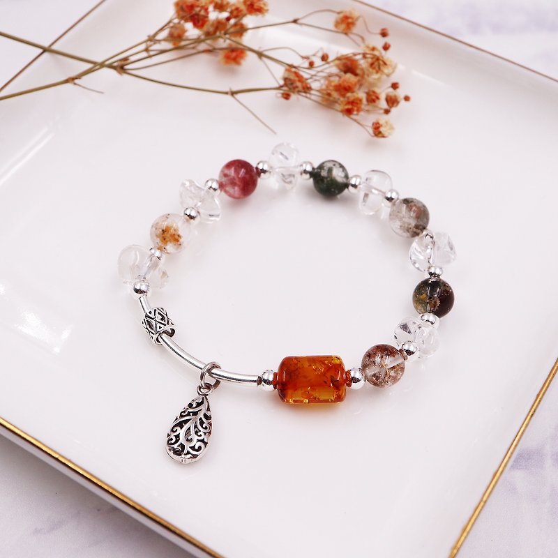 Lucky Series--Four Seasons Transfer Model | Color Ghost*Amber*White Crystal - Bracelets - Gemstone Multicolor