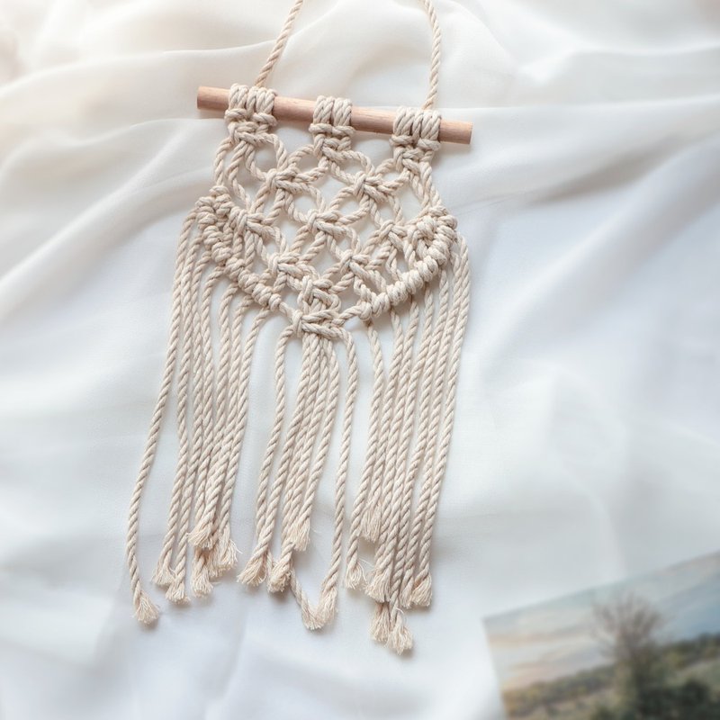 極簡風格丨編織鏤空 波西米亞 Macrame 手作 掛飾 - 其他 - 棉．麻 