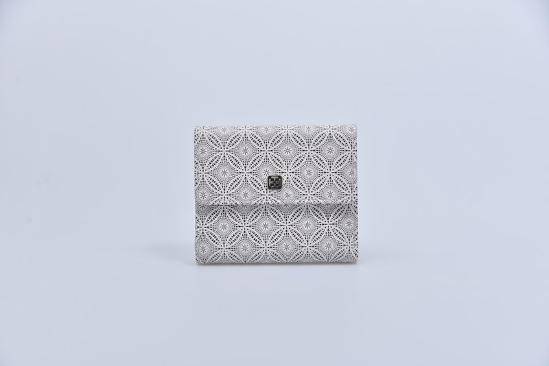 Tosca | Kogara Coins Wallet – 黑白 真皮短銀包 錢包 散紙包 - 錢包/皮夾/長短夾 - 真皮 