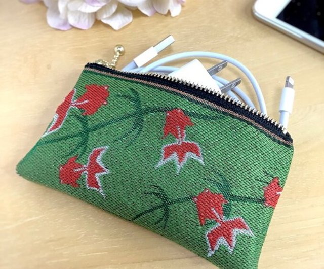 Pen case [Goldfish] Tetra type green Japanese style adult cute