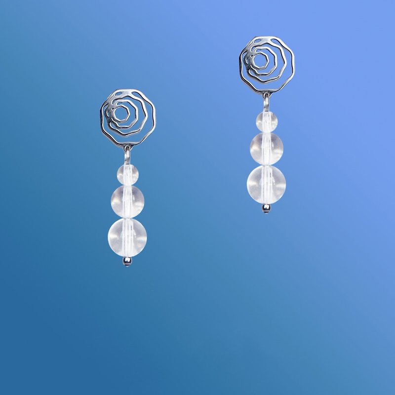White crystal earrings - Earrings & Clip-ons - Crystal 