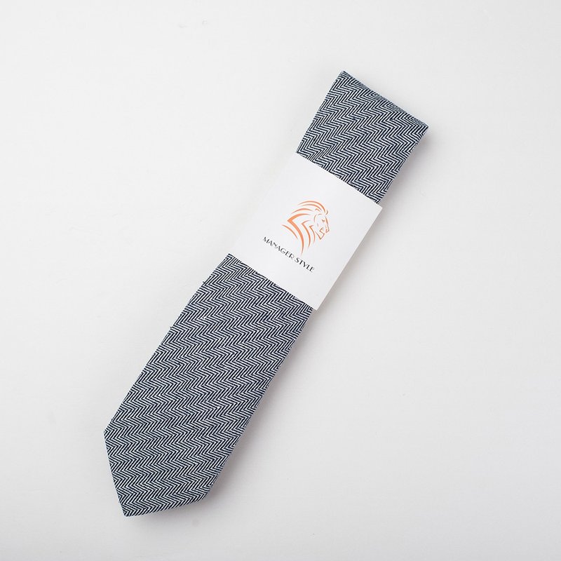 C0615-83 - Ties & Tie Clips - Cotton & Hemp Blue