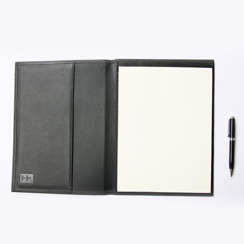 Ruiwentang A5 Black Calfskin Notepad - สมุดบันทึก/สมุดปฏิทิน - หนังแท้ สีดำ