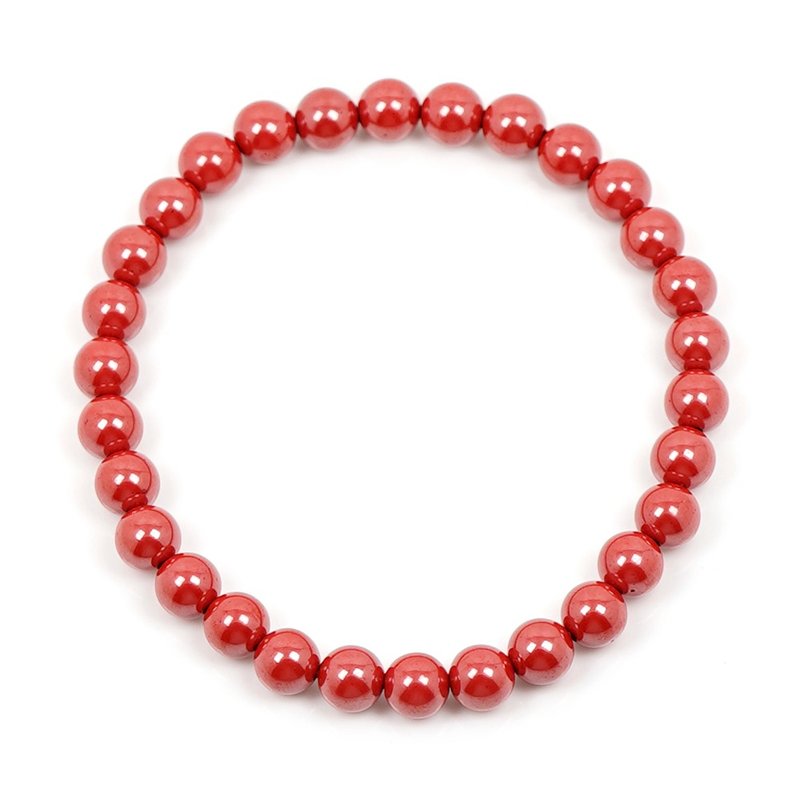 Cinnabar 6mm Cinnabar Bracelet - Bracelets - Semi-Precious Stones Multicolor