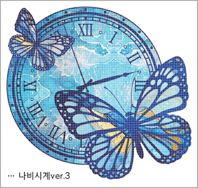 butterfly clock 4types (blackraccoon) Vintage collage design paper sticker - 貼紙 - 紙 多色